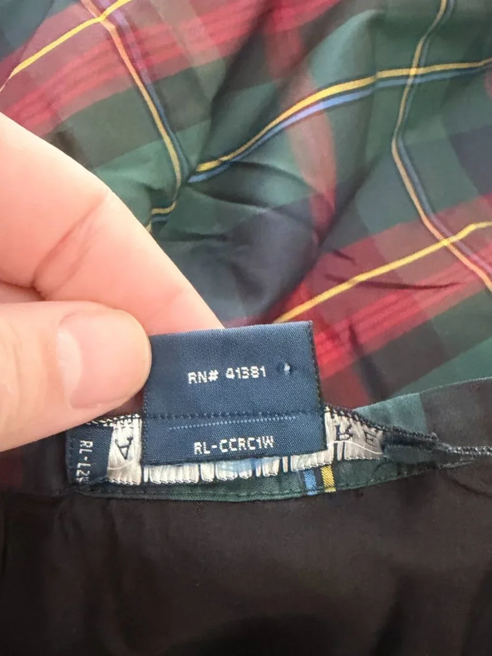 VINTAGE RALPH LAUREN BLUE LABEL SIGNATURE SILK PLAID A-LINE SKIRT 2 - Picture 8 of 8